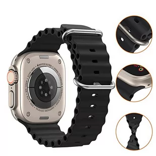 D-Pro Ocean Loop pasek opaska do Apple Watch 4/5/6/7/8/SE/Ultra 42/44/45/49mm (Black) - Akcesoria do smartwatchy - miniaturka - grafika 1