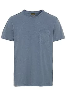 camel active Męski T-shirt z krótkim rękawem z naszytą kieszenią na piersi z czystej bawełny, niebieski, XXL - Koszulki męskie - miniaturka - grafika 1