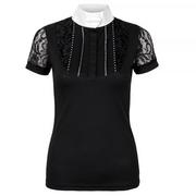 Koszulki jeździeckie - Koszulka konkursowa START Patricia damska czarna, rozmiar: XS - miniaturka - grafika 1