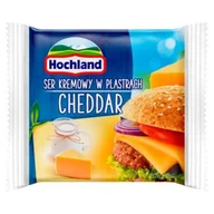 Sery - Hochland Ser kremowy Cheddar w plastrach 130 g - miniaturka - grafika 1