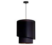 Lampy sufitowe - Duolla - Żyrandol na lince PARIS 1xE27/15W/230V śr. 40 cm czarny/złoty - miniaturka - grafika 1