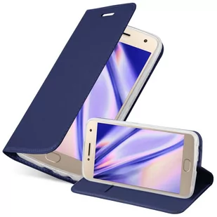 Pokrowiec Ochronny Do Motorola MOTO G5 PLUS Etui w CLASSY CIEMNY NIEBIESKI Case Obudowa Ochronny Cover Cadorabo - Etui i futerały do telefonów - miniaturka - grafika 1