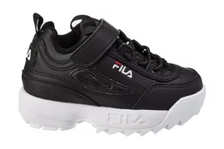 Buty dla dziewczynek - Buty dziecięce Fila Disruptor sneakersy czarne-25 - grafika 1