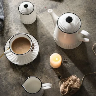 Serwis do herbaty porcelanowy na 6 osób PILLAR - Serwisy do kawy i herbaty - miniaturka - grafika 1