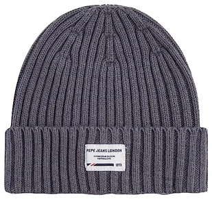 Pepe Jeans Czapka chłopięca Johnny Beanie, Szary (Thunder), S - Czapki damskie - miniaturka - grafika 1