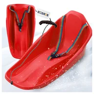 Sanki i ślizgacze - SANKI PLASTIKOWE DLA DZIECI Z OPARCIEM CZERWONE ŚLIZG DUŻE TOPO ŚLIZGACZ - miniaturka - grafika 1