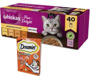 Mokra karma dla kotów - WHISKAS Drobiowe Frykasy 40x85g+dreamies - miniaturka - grafika 1