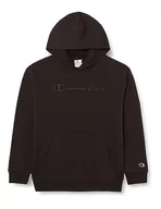 Bluzy i sweterki niemowlęce - Champion Bluza z kapturem dla dzieci i młodzieży, Nero, 7-8 lat - miniaturka - grafika 1