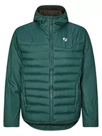 Kurtki męskie - Ziener Męska kurtka termiczna NANTANO Outdoor / Skitour | wiatroszczelna, wełna, bez PFC, spruce green, 54 - miniaturka - grafika 1