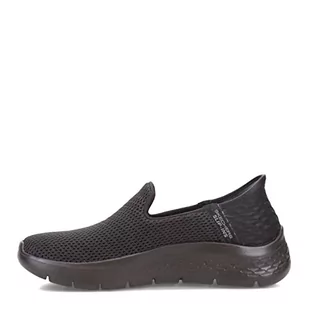 Skechers Damskie kapcie Go Walk Flex, czarne tekstylne/wykończenia, 2 UK, Czarne wykończenie tekstylne - Kapcie damskie - miniaturka - grafika 1