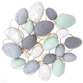 Wielkanoc - Zawieszki jajka, 20 szt. miętowe&neutralne - miniaturka - grafika 1