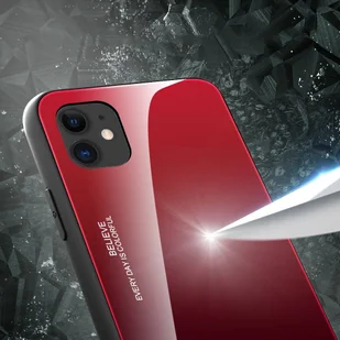 Gradient Glass etui pokrowiec nakładka ze szkła hartowanego iPhone 12 mini różowy - Etui i futerały do telefonów - miniaturka - grafika 9