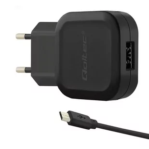 Qoltec ŁADOWARKA SIECIOWA 12W | 5V | 2.4A | USB |+KABEL MICRO USB 50195 - Ładowarki do telefonów - miniaturka - grafika 2