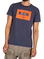 Koszulki męskie - G-STAR RAW T-shirt męski Raw. Hd R T, Niebieski (Fantem Blue 336-863), XS - miniaturka - grafika 1