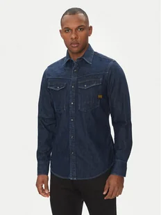 G-Star Raw Koszula jeansowa Dakota D23616-D252 Granatowy Slim Fit - Koszule męskie - miniaturka - grafika 1
