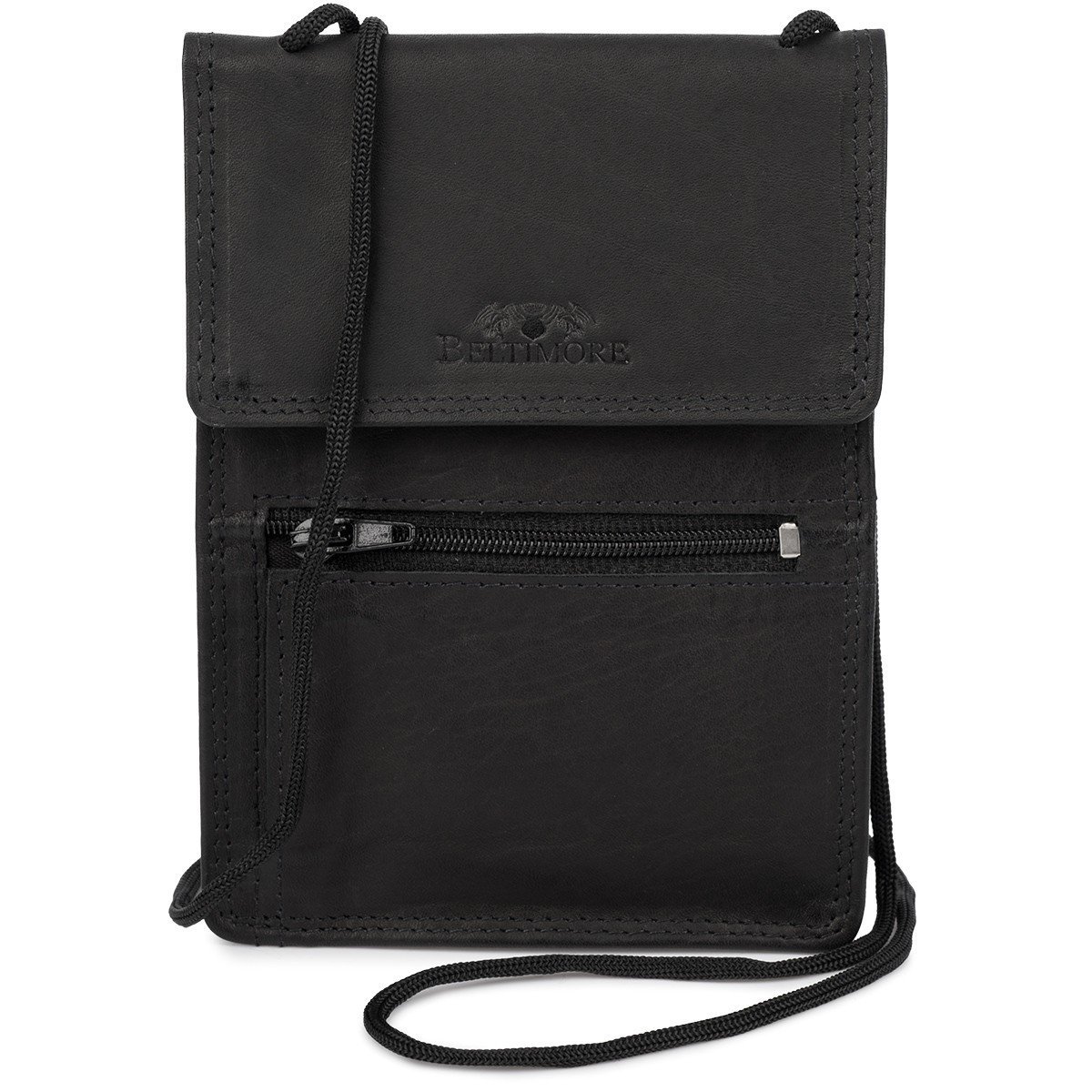 ETUI saszetka PASZPORTÓWKA na szyję dokumenty skórzana podróżna Beltimore