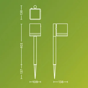 Philips Lampa z grotem ziemnym LED Virona, czarna, IP44 - Lampy ogrodowe - miniaturka - grafika 1