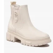 Botki damskie - S. Oliver Damskie Botki Wsuwane Ecru 42 1Żch - miniaturka - grafika 1