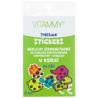 Termometry - VITAMMY THERMO STICKERS 20 x 5 szt Naklejki termometrowe do ciągłego monitorowania gorączki i temperatury u dzieci - zestaw 20 x 5 wzorów - miniaturka - grafika 1