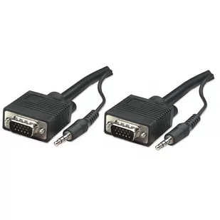 Manhattan Kabel SVGA HDMI-HDMI M/M audio Jack 3.5mm 1,8m - Kable komputerowe i do monitorów - miniaturka - grafika 1