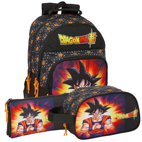 Safta | Pakiet 3 sztuk DRAGON BALL Plecak, etui i potrzebowca DRAGON BALL - Plecak, Etui i Potrzeba Unikalna konstrukcja oraz oficjalna licencja DRAGON BALL, Wielobarwny, ST, Klasyczny
