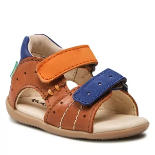 Buty dla chłopców - Sandały Kickers - Boping-2 785406-10 Camel Orange Bleu - grafika 1