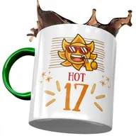 Kubki - Kubek Zielony na Urodziny 17 17ste 17-ste Prezent z Nadrukiem ze Zdjęciem + Opakowanie na prezent (wzór 02) - miniaturka - grafika 1