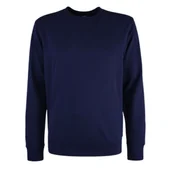 Bluzy męskie - Bluza męska dresowa North Sails Round Neck gładka granatowa bawełniana-S - miniaturka - grafika 1