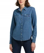 Koszule damskie - Koszula Lee REGULAR WESTERN SHIRT L45SKXLR Blue XS - miniaturka - grafika 1