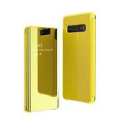 Etui i futerały do telefonów - Flip View futerał etui z klapką Samsung Galaxy S10e żółty - miniaturka - grafika 1