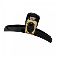 Ozdoby do włosów - Spinka do włosów, klamra czarna ze złotą ozdobą 11cm SP304CZ - miniaturka - grafika 1