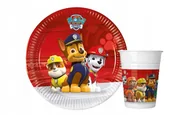 Dekoracje i nakrycia stołu na imprezę - Zestaw Talerzyki + Kubeczki Psi Patrol - miniaturka - grafika 1