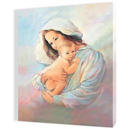 Obraz religijny na płótnie Matka Boża z Dzieciątkiem Jezus - Ikony i obrazy sakralne - miniaturka - grafika 1