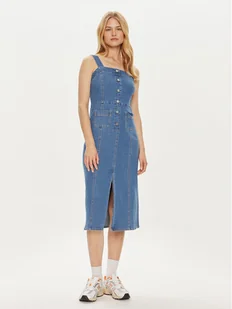 Vero Moda Sukienka jeansowa Saila 10310393 Niebieski Regular Fit - Sukienki - miniaturka - grafika 1