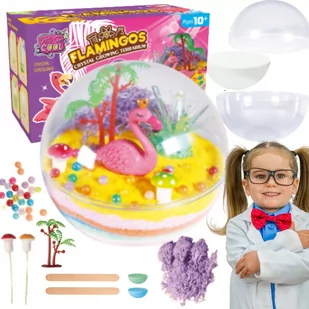 Zabawka Naukowa Edukacyjna Hodowla Kryształów Różowy Flaming Terrarium Mały Chemik - Mały naukowiec - miniaturka - grafika 1