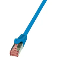 Patchcordy - Patchcord CAT.6 S/ftp Pimf Primeline 0,5M, Niebies - miniaturka - grafika 1