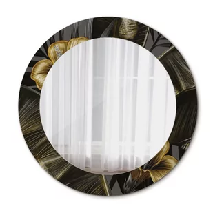 Nowoczesne Lustro do Salonu Kwiaty hibiskusa 60cm - Lustra - miniaturka - grafika 1