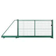 Ogrodzenia - Naterial Brama przesuwna Modus 3x1.5 m lewa zielona - miniaturka - grafika 1