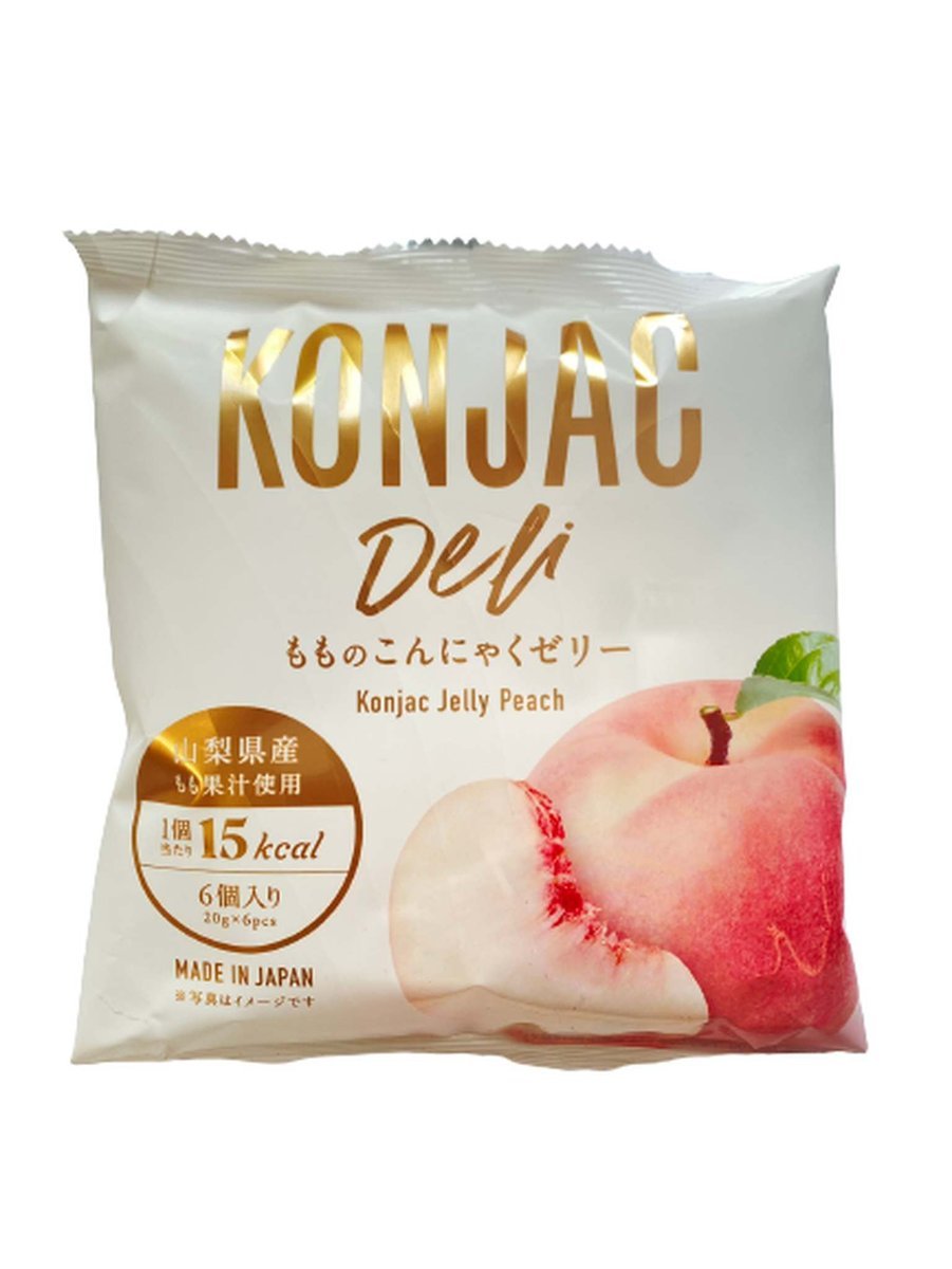 JELLY KONJAC DELI PEACH - ŻELKI KONJAKU BRZOSKWINIOWE, IA FOODS 120g