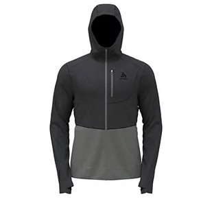 Odlo Męska bluza z kapturem Mid Layer Full Zip Ascent Pw 300 Midlayer - Bluzy męskie - miniaturka - grafika 1