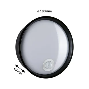 Paulmann Platomo kinkiet zewnętrzny LED sensor czarny - Lampy ogrodowe - miniaturka - grafika 5
