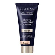 Podkłady do twarzy - Claresa Beauty Protective Foundation nawilżający podkład z filtrem Spf50 1w Light Warm 30 ml - Podkład lub puder - miniaturka - grafika 1