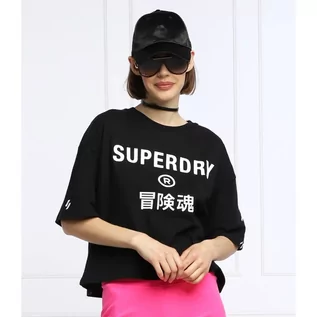 Koszulki i topy damskie - Superdry T-shirt | Cropped Fit - grafika 1