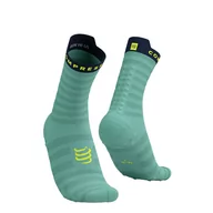 Skarpetki sportowe męskie - COMPRESSPORT Skarpetki do biegania PRORACING SOCKS V4 ULTRALIGHT RUN HIGH shell blue/blues - miniaturka - grafika 1