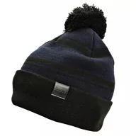 Czapki damskie - Męska Zimowa Czapka z pomponem granatowo/czarna L/XL 2MORO ST-557A - miniaturka - grafika 1