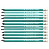 Przybory szkolne - Ołówek syntetyczny z gumką HB lakierowany zielony - miniaturka - grafika 1