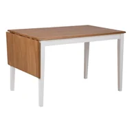 Stoły - Actona Stół Obiadowy Składany Birssy 74X160X75 Naturalny + Biały - miniaturka - grafika 1