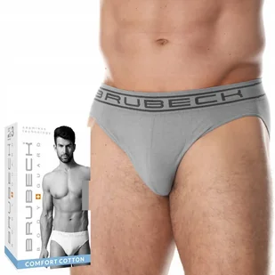 BRUBECK BE0029M majtki męskie bezszwowe DOPASOWANE SLIPY szary - S - Majtki męskie - miniaturka - grafika 1