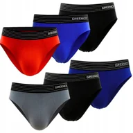 Majtki męskie - MĘSKIE SLIPY MAJTKI BAWEŁNIANE ELASTYCZNE GREENICE ZESTAW 6 PAR M/L - miniaturka - grafika 1