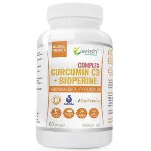 Wish Kurkumina C3 + Bioperine 60kaps. Kurkuma - Witaminy i minerały - miniaturka - grafika 1